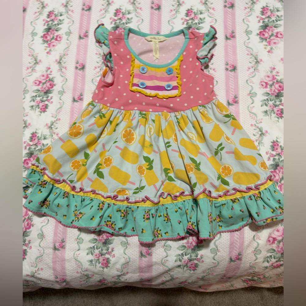 Colorful Matilda Jane dress with Ruffle Details